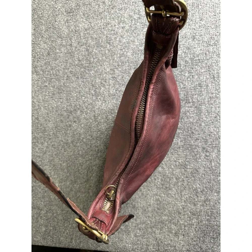 Womens Coach Bleecker 11422 Burgundy Leather Bucket Shoulder Bag, Size One Size